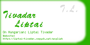 tivadar liptai business card